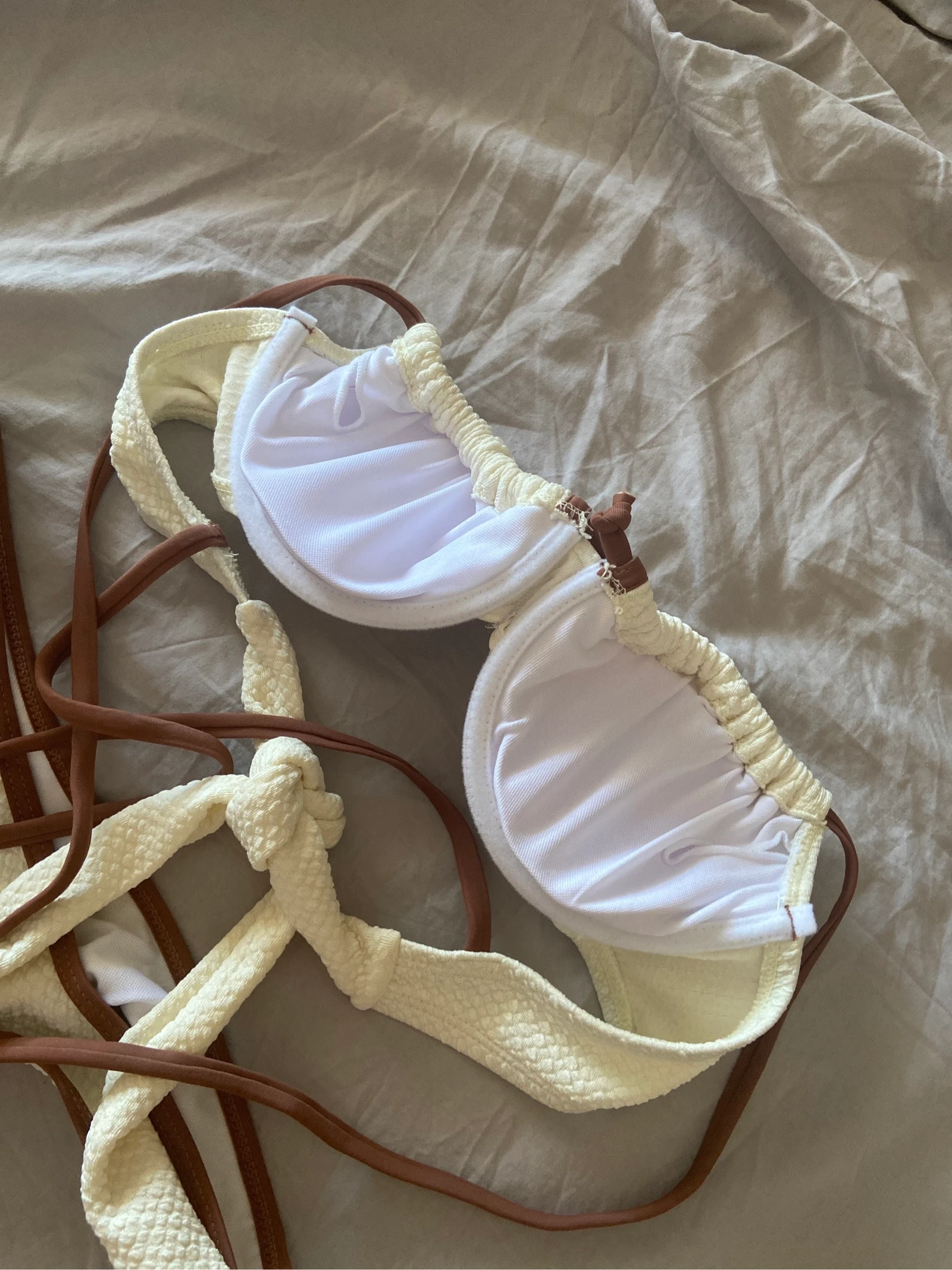 Bikini boho bege + castanho tamanho S – photo 5